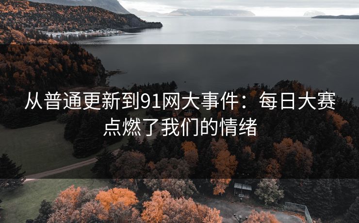 从普通更新到91网大事件：每日大赛点燃了我们的情绪