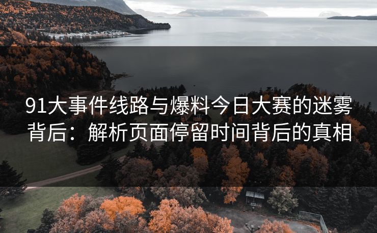 91大事件线路与爆料今日大赛的迷雾背后：解析页面停留时间背后的真相
