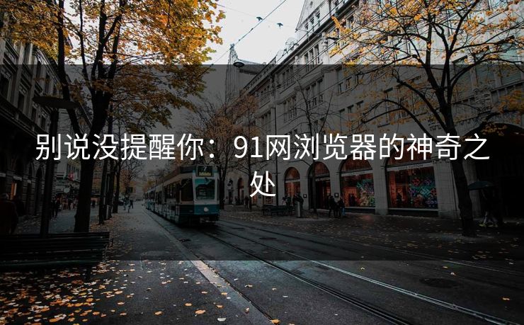 别说没提醒你：91网浏览器的神奇之处