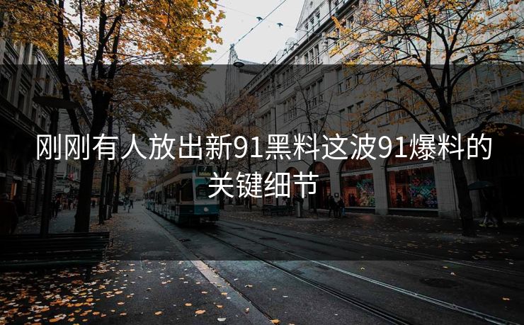 刚刚有人放出新91黑料这波91爆料的关键细节